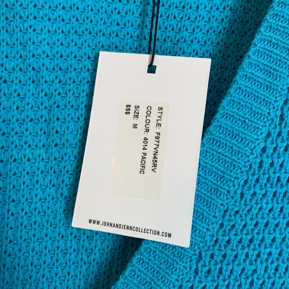 John + Jenn Faux Wrap Blue Knit Long Sleeve Sweater Women’s - Picture 5 of 6